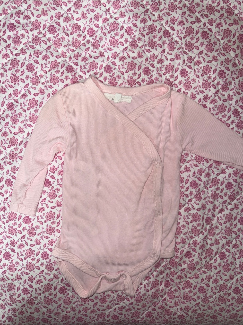 Starting Out Light Pink Wrap-Front Baby Bodysuit 3M